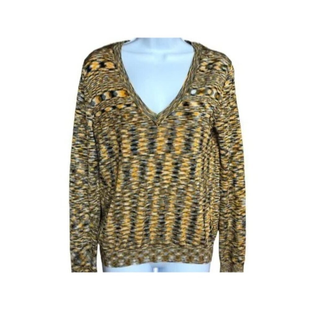 Michael Kors Cropped Space Dyed Top in  yellow size Small